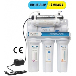 Sistema de Ultrafiltración Residencial Purikor PKUF-6UV de 6 Etapas con Luz UV